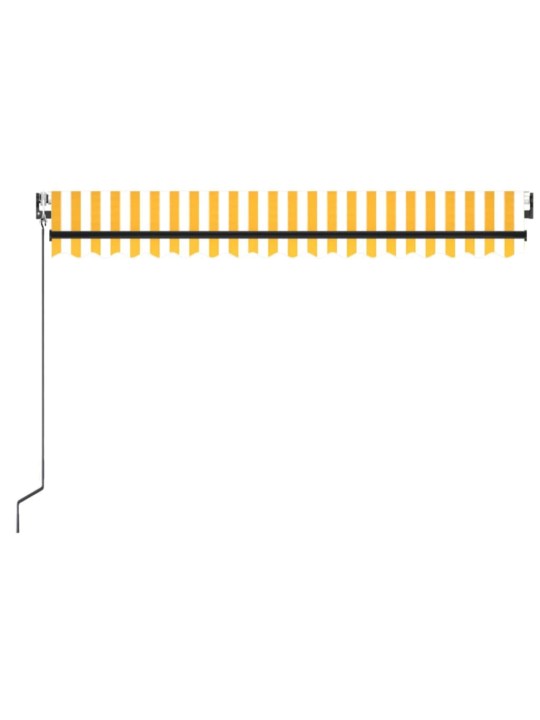 Automaattisesti sisäänkelattava markiisi 400x350 cm keltavalk.