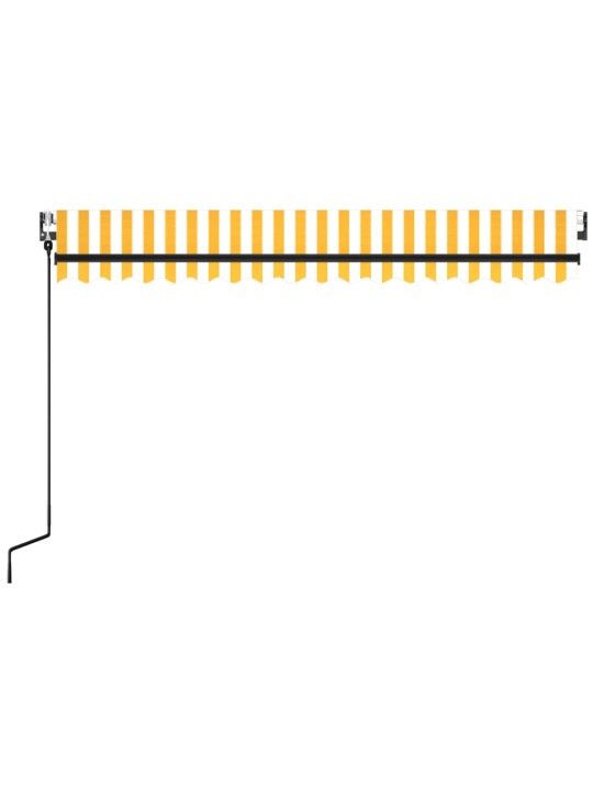 Automaattisesti sisäänkelattava markiisi 450x350 cm keltavalk.