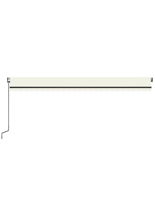 Automaattisesti sisäänkelattava markiisi 600x350 cm kerma