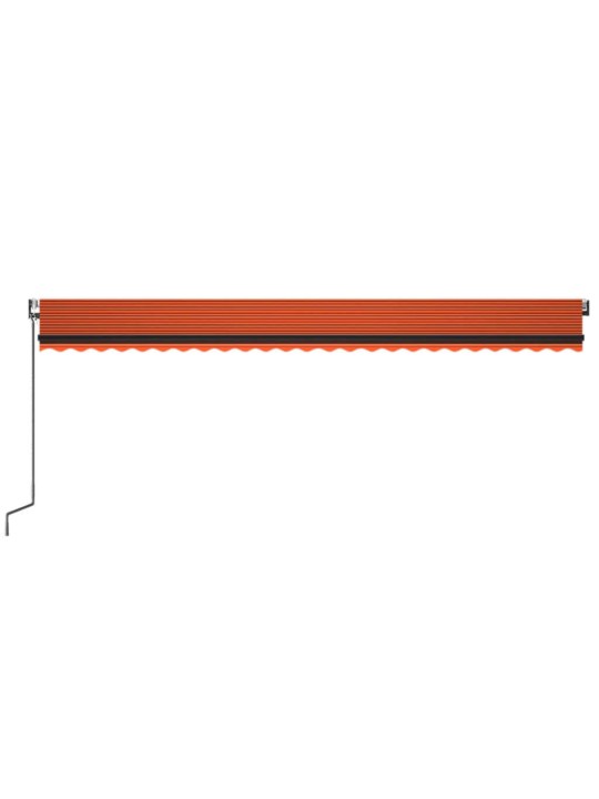 Automaattisesti sisäänkelattava markiisi 600x350cm orans./rusk.