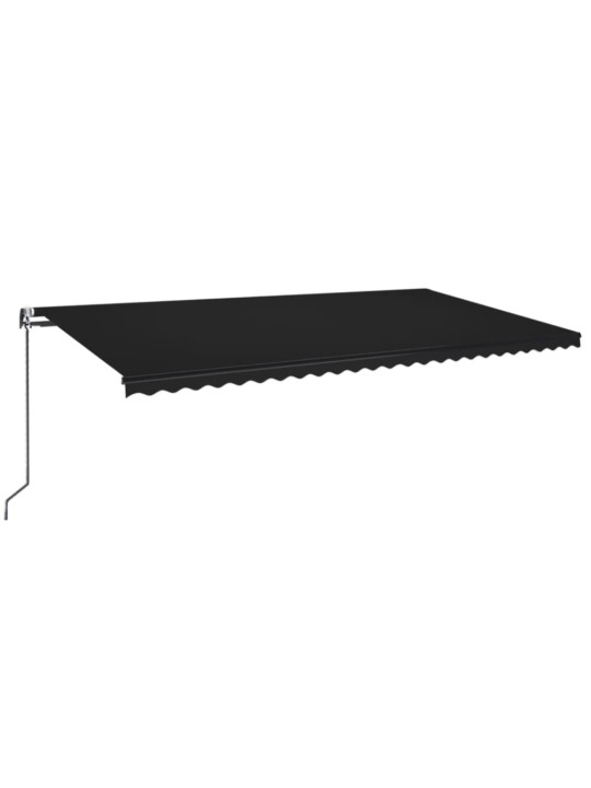 Sisäänkelattava markiisi LED/tuulisensori 600x350cm antrasiitti