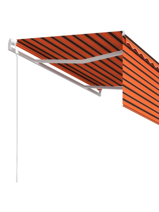 Automaattisesti kelattava markiisi verhoilla 3x2,5m oranssirusk