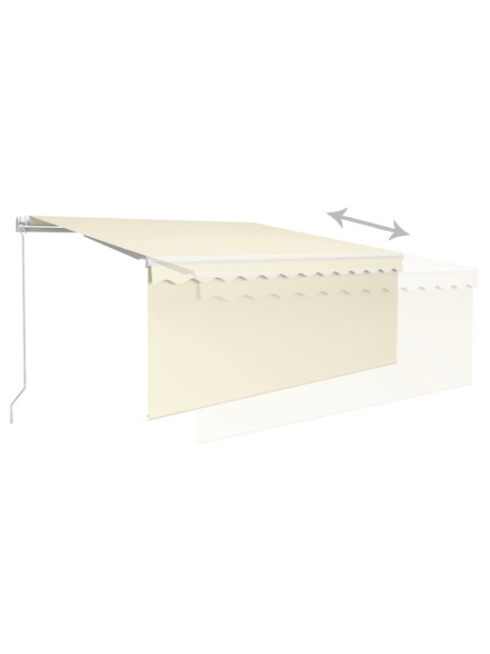 Käsin sisäänkelattava markiisi verhot/LED 3,5x2,5 m kerma