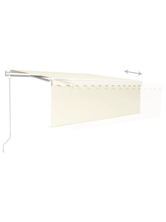 Sisäänkelattava markiisi verho/LED/tuulisensori 4x3 m kerma