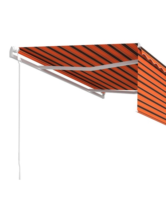 Automaattisesti kelattava markiisi verhoilla 4,5x3m oranssirusk