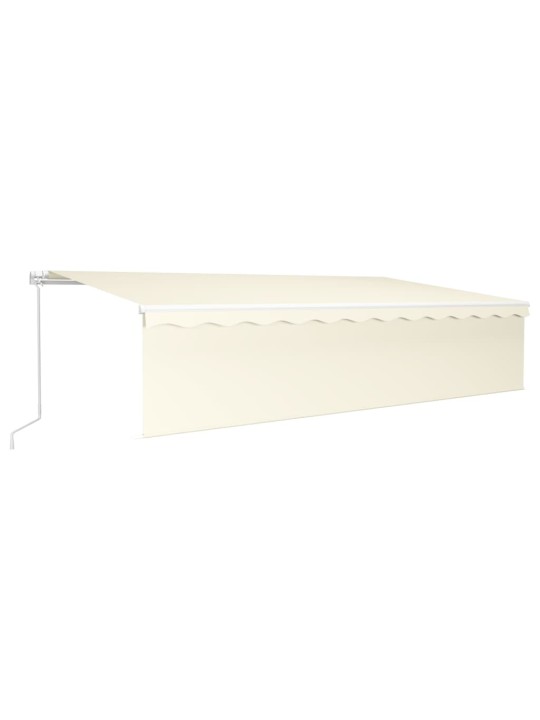Käsin sisäänkelattava markiisi verhot/LED 6x3 m kerma
