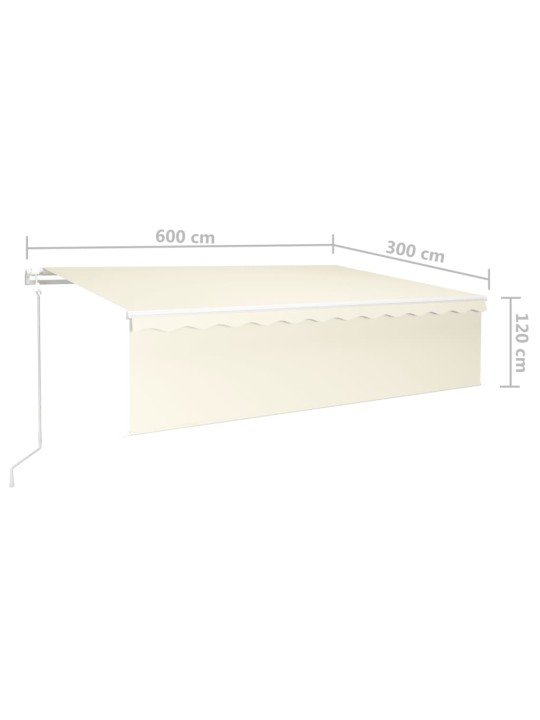 Automaattimarkiisi verhoilla 6x3 m kerma