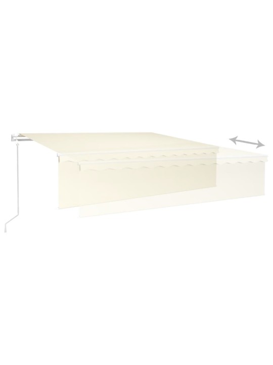 Automaattimarkiisi verho/LED/tuulisensori 6x3 m kerma