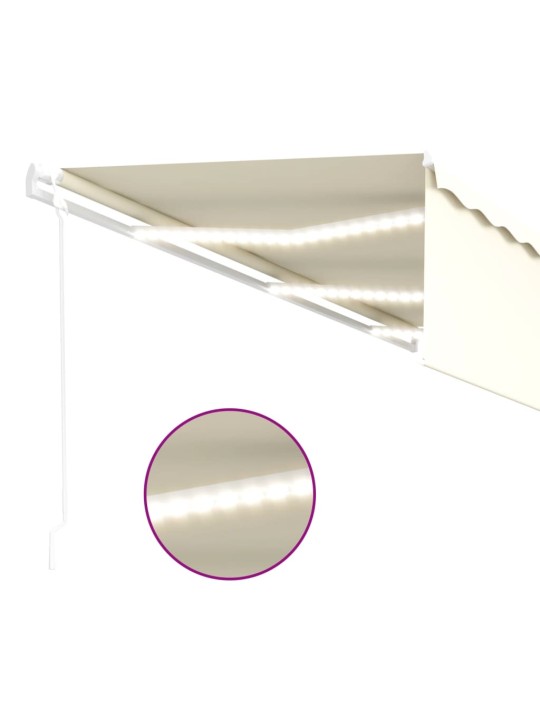 Automaattimarkiisi verho/LED/tuulisensori 6x3 m kerma