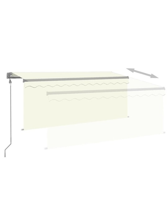 Sisäänkelattava markiisi verho/LED/tuulisensori 3x2,5 m kerma