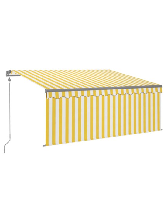 Sisäänkelattava markiisi verho/LED/tuulisens 3x2,5 m keltavalk.