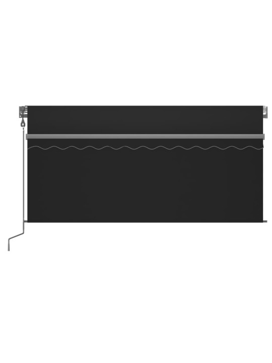 Sisäänkelattava markiisi verho/LED/tuulisens 3x2,5m antrasiitti
