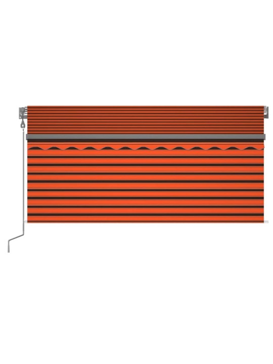 Sisäänkelattava markiisi verho/LED/tuulisens 3x2,5m oranssirusk