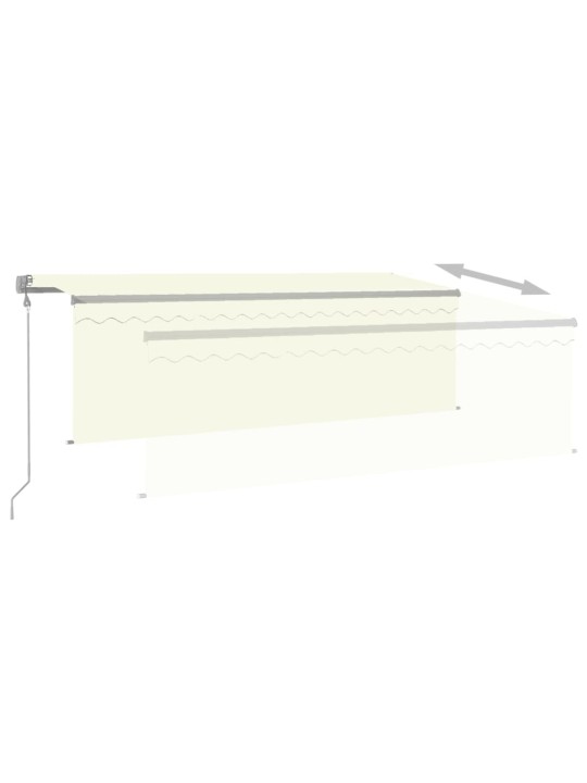 Sisäänkelattava markiisi verho/LED/tuulisensori 4x3 m kerma
