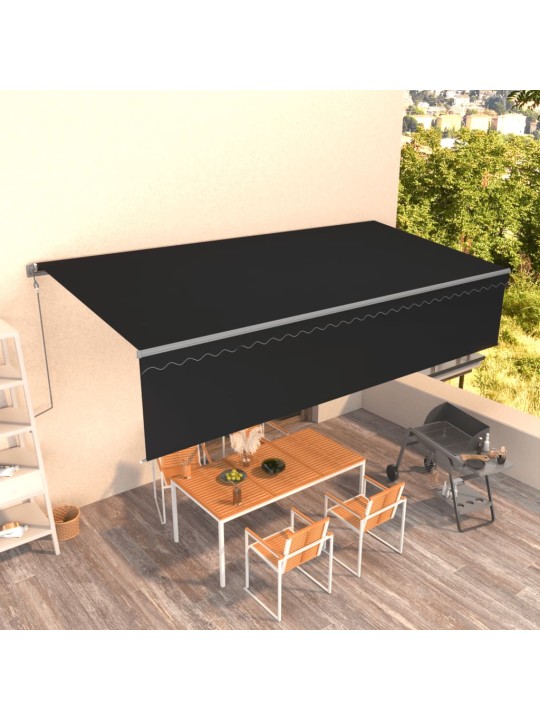 Automaattimarkiisi verholla 6x3 m antrasiitti