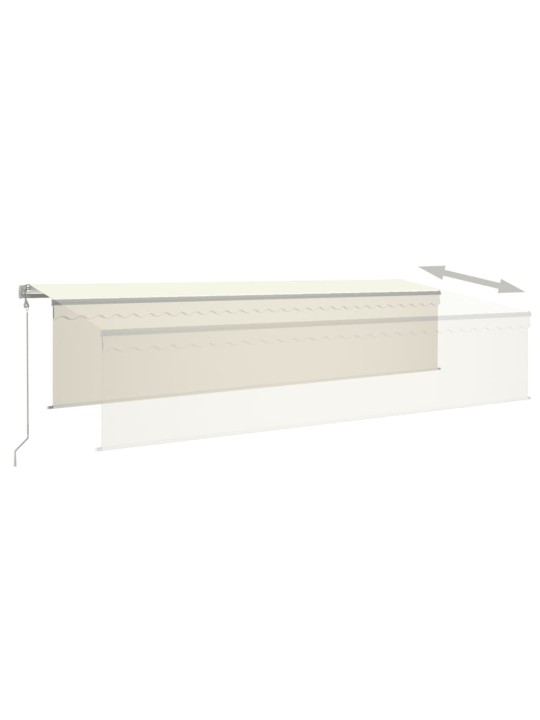 Automaattimarkiisi verho/LED/tuulisensori 6x3 m kerma