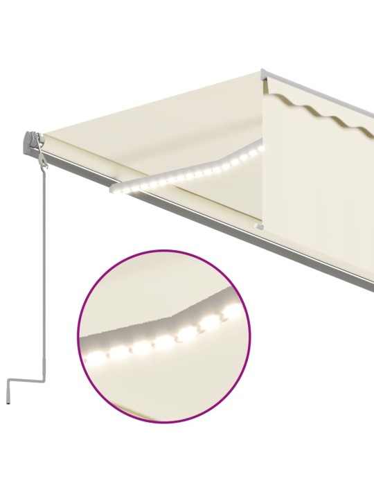 Automaattimarkiisi verho/LED/tuulisensori 6x3 m kerma