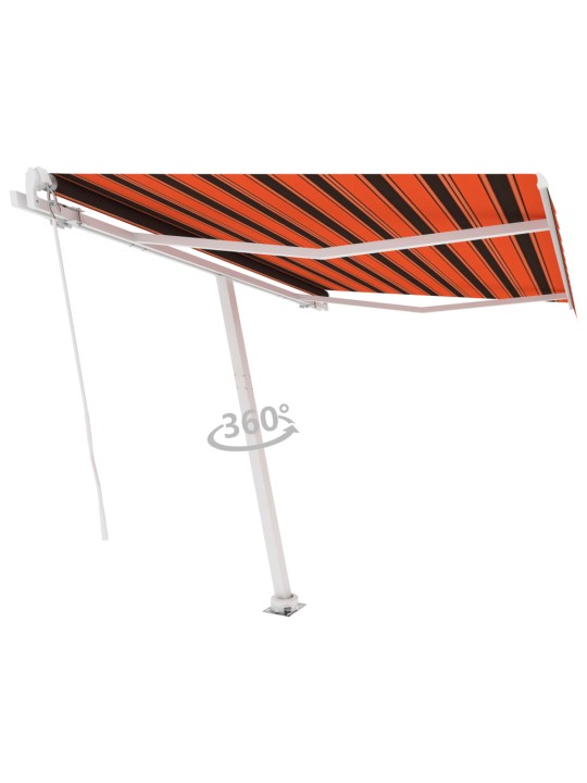 Vapaasti seisova sisäänkelattava markiisi 350x250 cm ora./rusk.