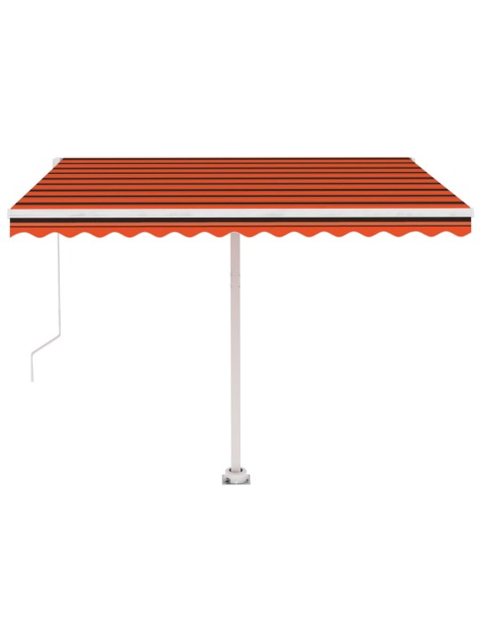 Vapaasti seisova sisäänkelattava markiisi 350x250 cm ora./rusk.