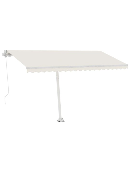 Vapaasti seisova sisäänkelattava markiisi 400x300 cm kerma
