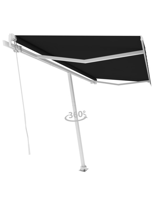 Vapaasti seisova sisäänkelattava markiisi 400x300cm antrasiitti