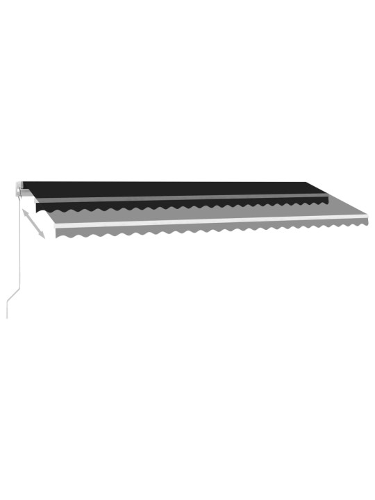 Vapaasti seisova sisäänkelattava markiisi 500x300cm antrasiitti