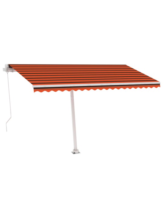 Vapaasti seisova sisäänkelattava markiisi 400x350 cm ora./rusk.