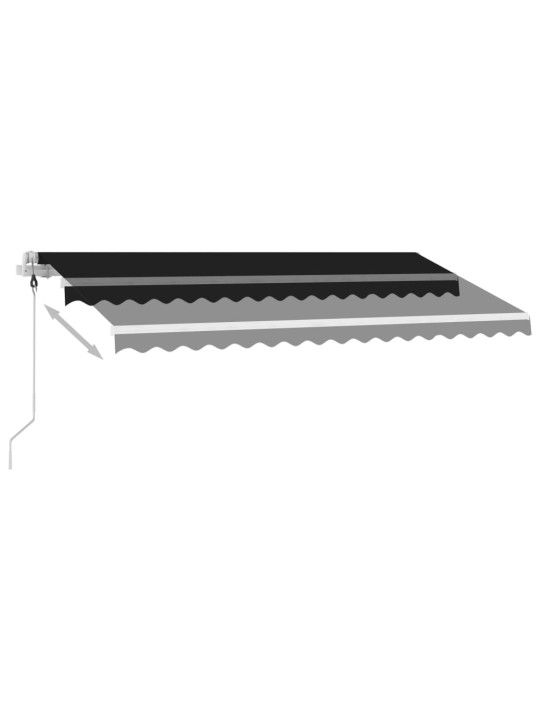 Vapaasti seisova sisäänkelattava markiisi 400x350cm antrasiitti