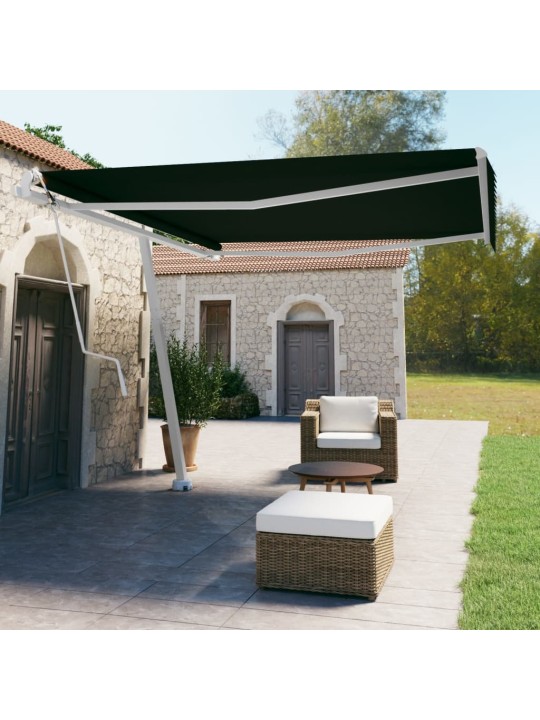 Vapaasti seisova sisäänkelattava markiisi 400x350cm antrasiitti
