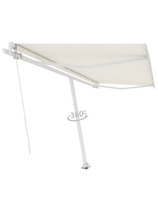 Vapaasti seisova sisäänkelattava markiisi 450x350 cm kerma