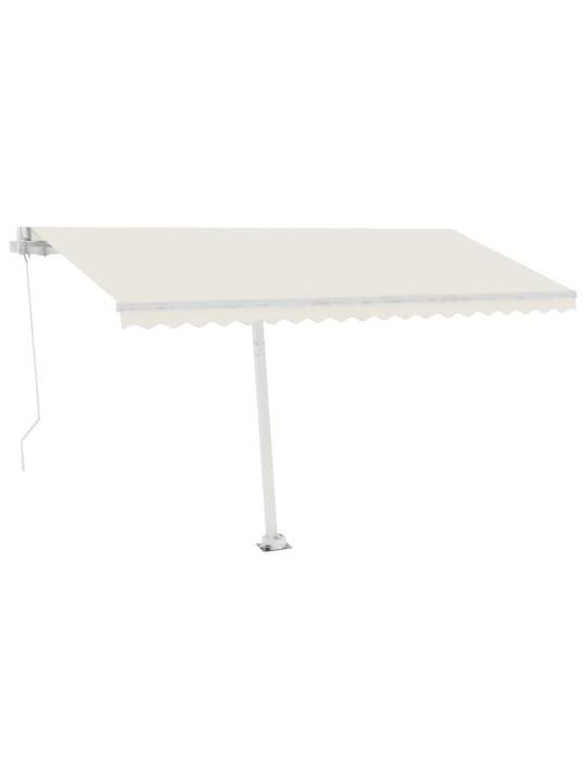 Vapaasti seisova sisäänkelattava markiisi 450x350 cm kerma
