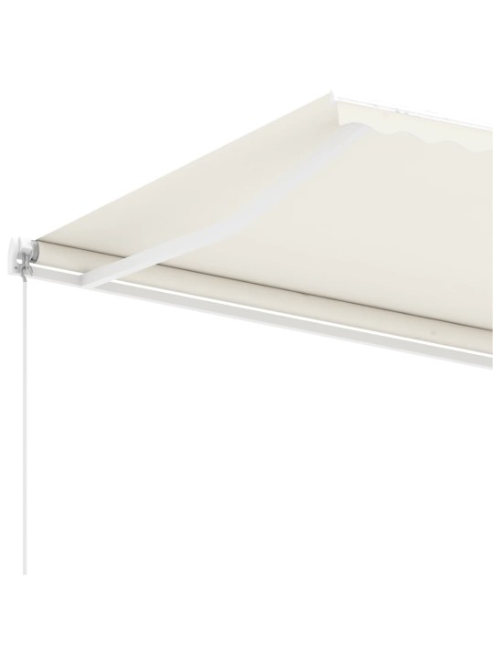 Vapaasti seisova sisäänkelattava markiisi 450x350 cm kerma