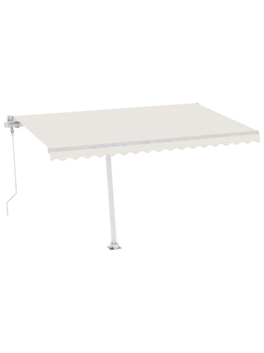 Vapaasti seisova sisäänkelattava markiisi 450x350 cm kerma