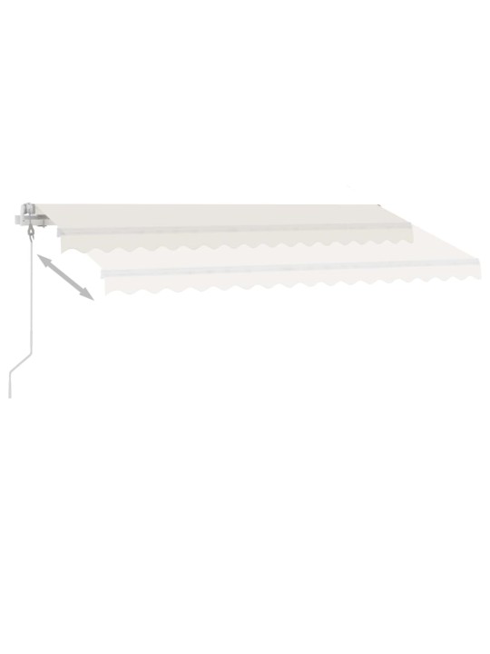 Vapaasti seisova sisäänkelattava markiisi 450x350 cm kerma