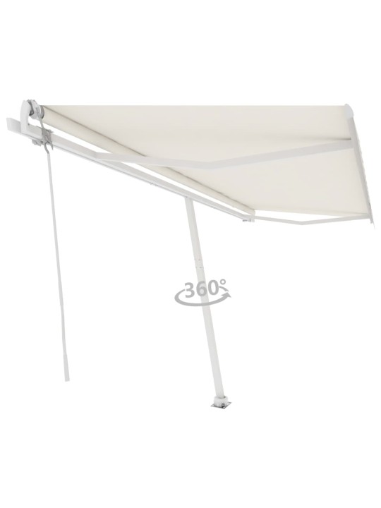 Vapaasti seisova sisäänkelattava markiisi 500x350 cm kerma