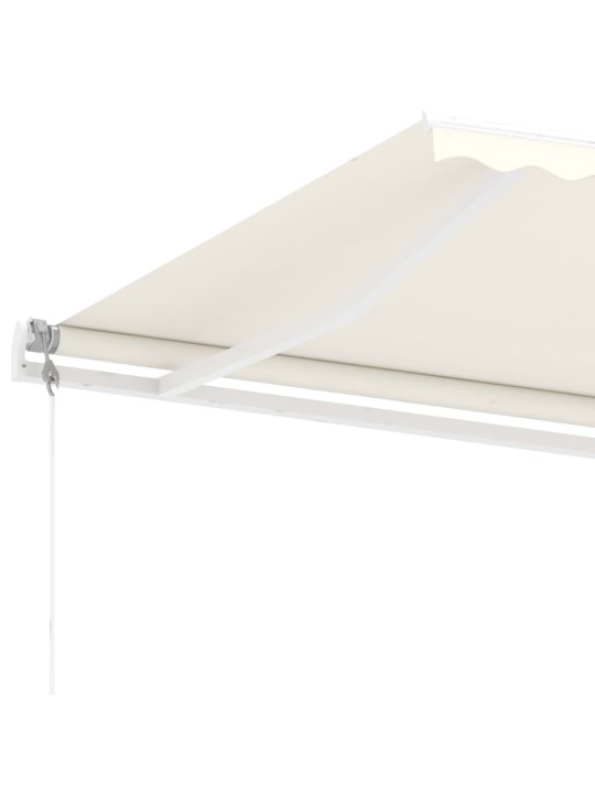 Vapaasti seisova sisäänkelattava markiisi 500x350 cm kerma