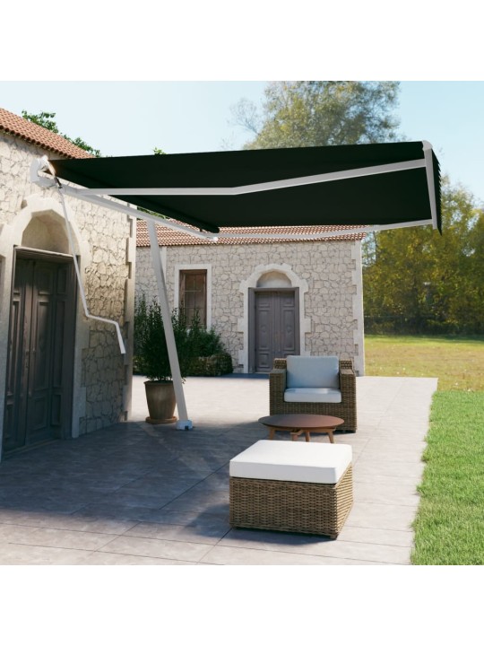 Vapaasti seisova sisäänkelattava markiisi 500x350cm antrasiitti