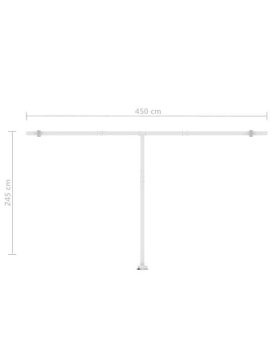 Sisäänkelattava markiisi LED/tuulisensori 500x350 cm keltavalk.