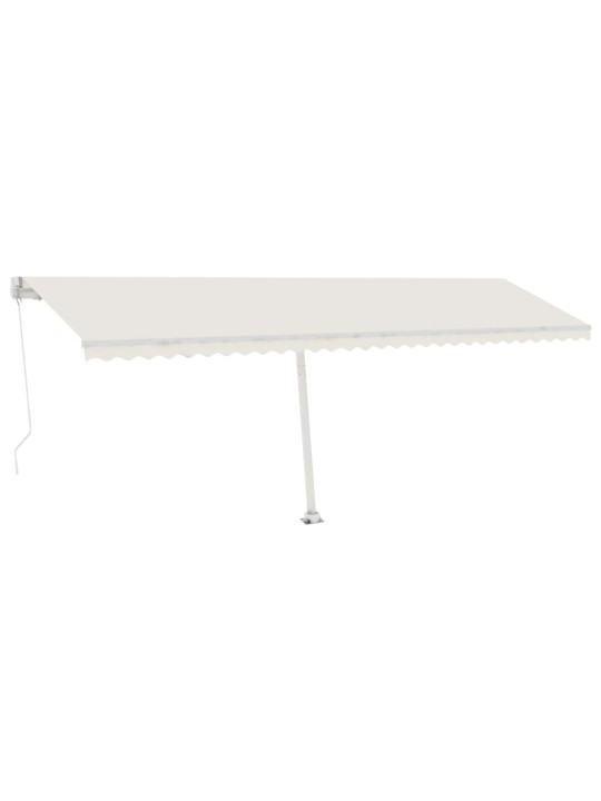 Vapaasti seisova sisäänkelattava markiisi 600x350 cm kerma