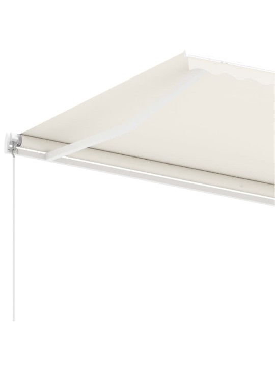 Vapaasti seisova sisäänkelattava markiisi 600x350 cm kerma