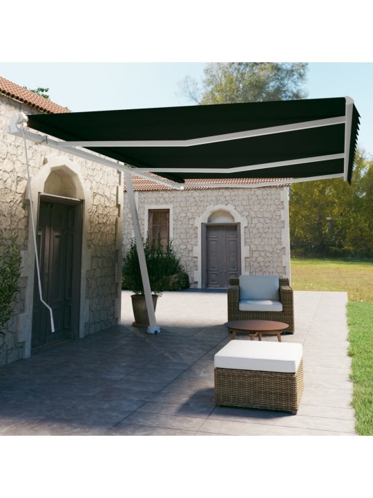 Vapaasti seisova sisäänkelattava markiisi 600x350cm antrasiitti