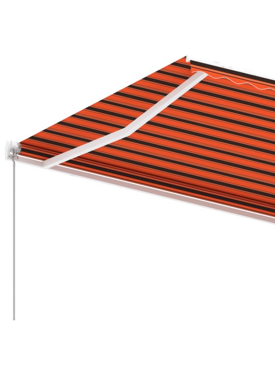 Vapaasti seisova sisäänkelattava markiisi 600x350 cm ora./rusk.
