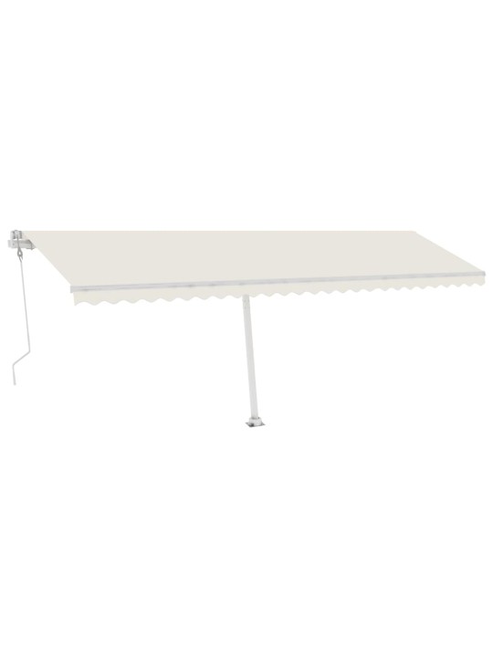 Vapaasti seisova sisäänkelattava markiisi 600x350 cm kerma