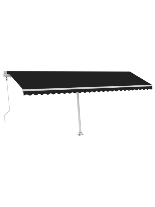 Vapaasti seisova sisäänkelattava markiisi 600x350cm antrasiitti