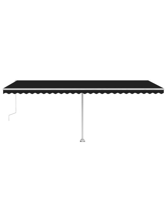 Vapaasti seisova sisäänkelattava markiisi 600x350cm antrasiitti