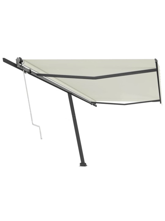 Vapaasti seisova sisäänkelattava markiisi 500x300 cm kerma