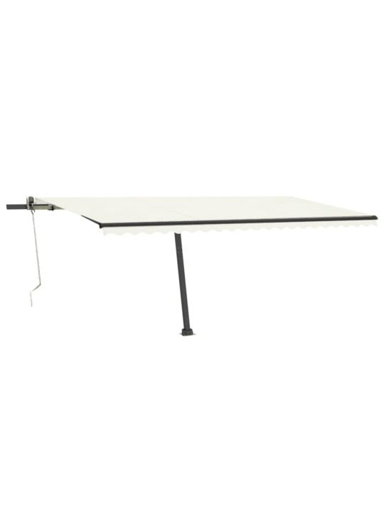 Vapaasti seisova sisäänkelattava markiisi 500x300 cm kerma