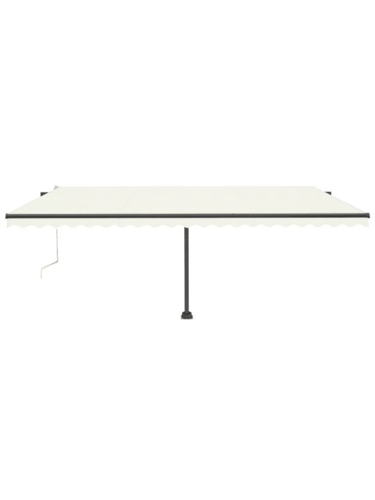 Vapaasti seisova sisäänkelattava markiisi 500x300 cm kerma