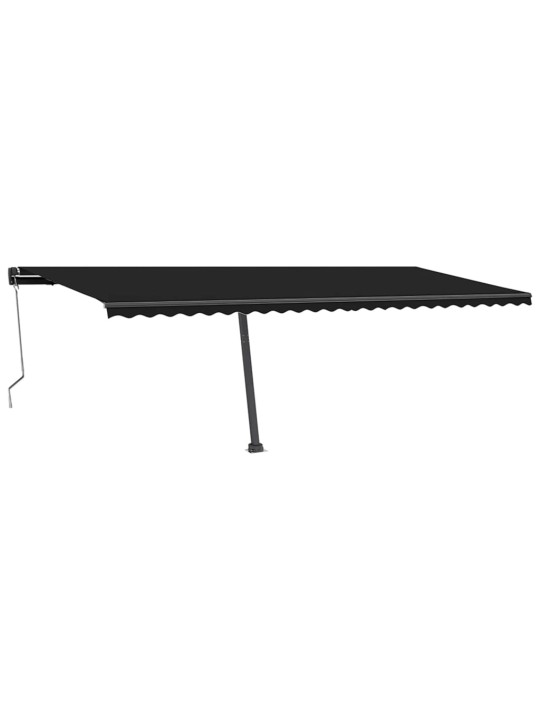 Sisäänkelattava markiisi LED/tuulisensori 600x350cm antrasiitti