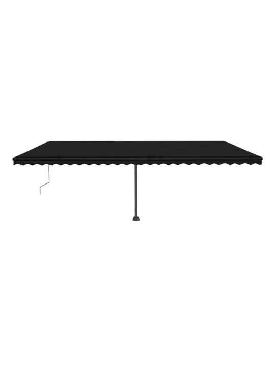 Sisäänkelattava markiisi LED/tuulisensori 600x350cm antrasiitti
